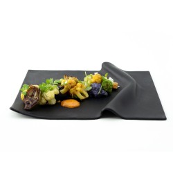 Plato negro de vidrio – Diseño exclusivo con acabado mate y textura original