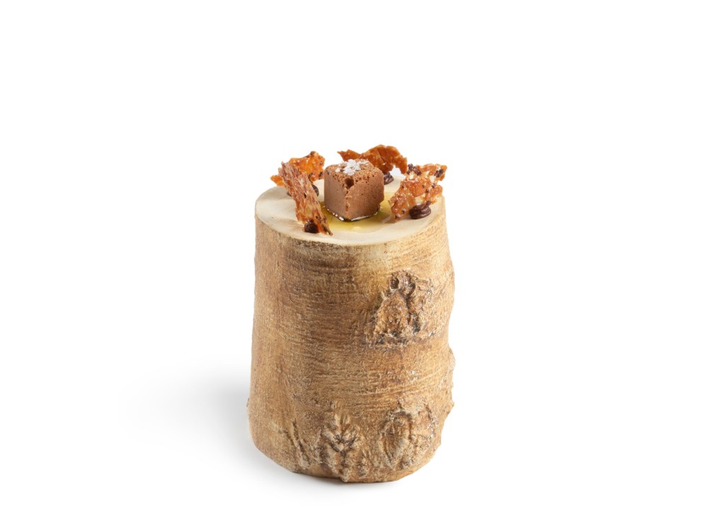 Porcelain Tree Trunk Presentation Dish Porcelain Tree Trunk Presentation Dish