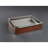 Caja de madera de nogal con niebla de hielo seco para presentaciones impactantes
