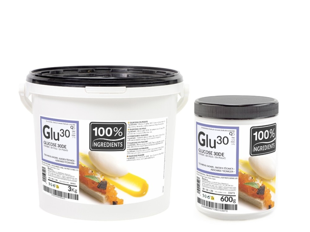 Glucosa en Polvo 30 DE - Edulcorante para Pastelería y Heladería | 100%Chef Glucosa en Polvo 30 DE - Edulcorante para Pastelería y Heladería | 100%Chef