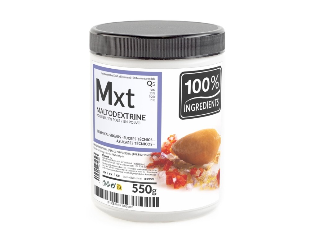 Maltodextrina en Polvo - Agente de Carga para Heladería y Alimentación | 100%Chef