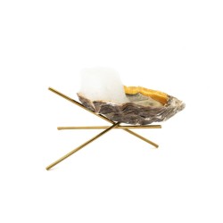 Hand Painted Oyster Shell Crockery - Old Gold and Copper Finish