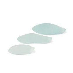 White Glass Plates - Natural Elegance and Marine Design