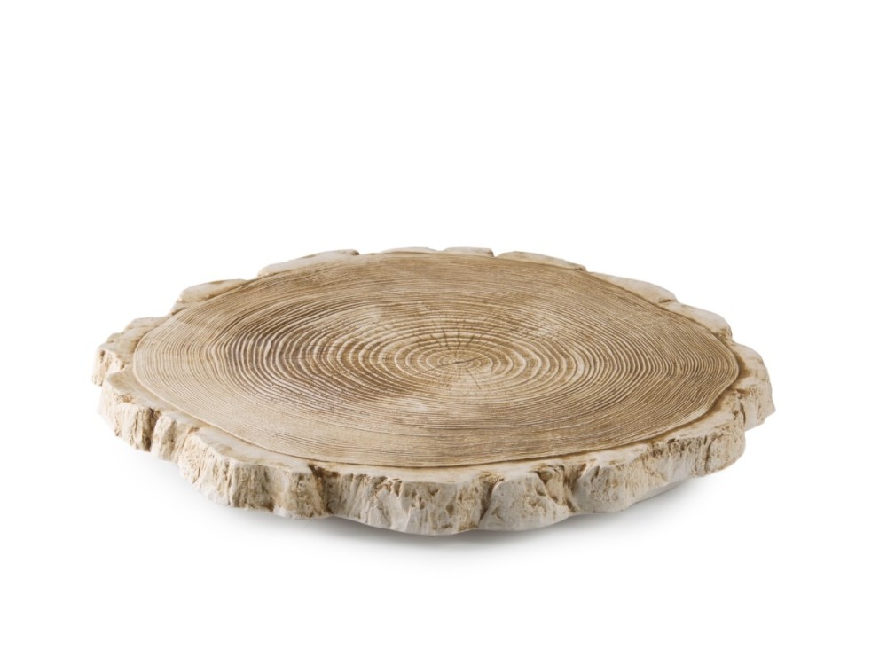 Stained Porcelain Dish with Tree Trunk Design - Ø 32 cm Stained Porcelain Dish with Tree Trunk Design - Ø 32 cm