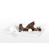 Black Glass Dish with Unique Design - Matte Finish and Innovative Texture