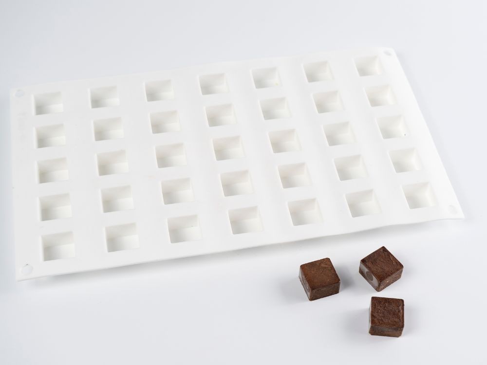 Molde de silicona Cubo para piezas exactas | 100% Chef Molde de silicona Cubo para piezas exactas | 100% Chef